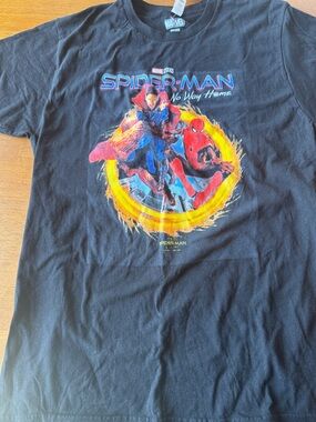 Marvel Spider-Man No Way Home Tee - Black with Red, Yellow & Blue Art